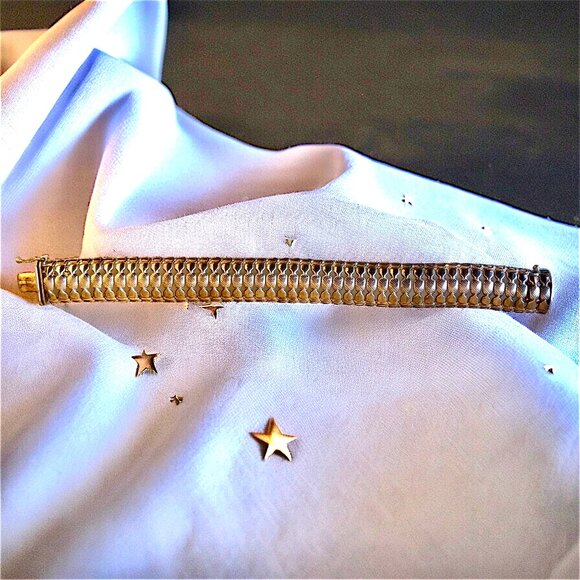 Milor Italy Sterling Silver Bracelet Basketweave Link 16.5 gr - Picture 7 of 14